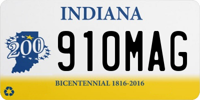 IN license plate 910MAG