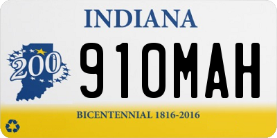 IN license plate 910MAH