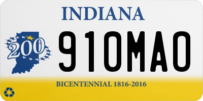 IN license plate 910MAO