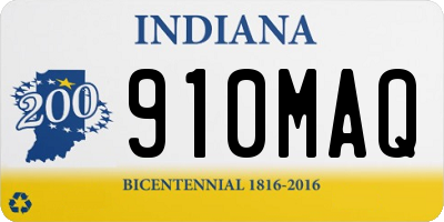 IN license plate 910MAQ