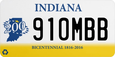 IN license plate 910MBB