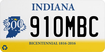 IN license plate 910MBC