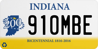 IN license plate 910MBE