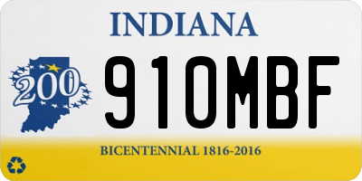 IN license plate 910MBF