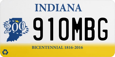 IN license plate 910MBG