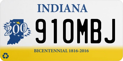 IN license plate 910MBJ