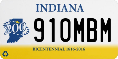 IN license plate 910MBM