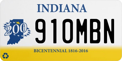 IN license plate 910MBN