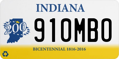 IN license plate 910MBO