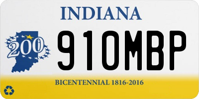 IN license plate 910MBP