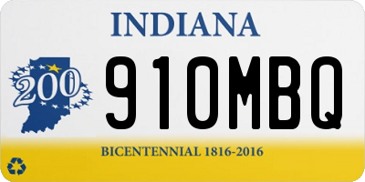 IN license plate 910MBQ