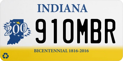 IN license plate 910MBR
