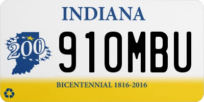 IN license plate 910MBU