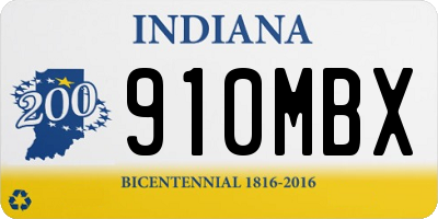 IN license plate 910MBX