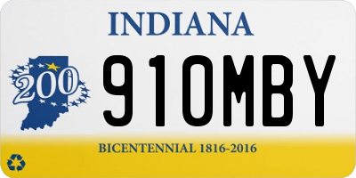IN license plate 910MBY