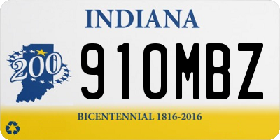 IN license plate 910MBZ