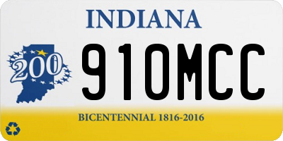 IN license plate 910MCC