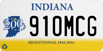 IN license plate 910MCG