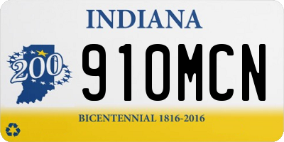 IN license plate 910MCN