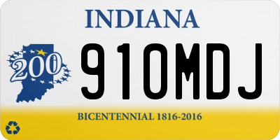 IN license plate 910MDJ