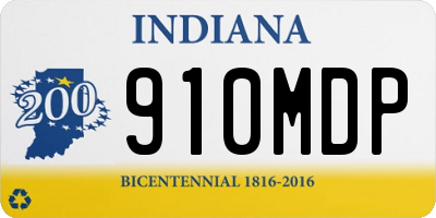 IN license plate 910MDP