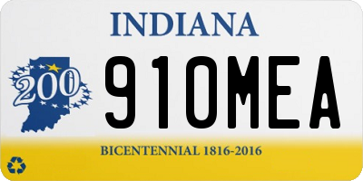 IN license plate 910MEA