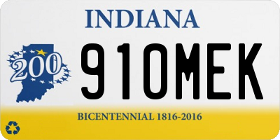 IN license plate 910MEK