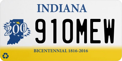 IN license plate 910MEW