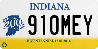IN license plate 910MEY