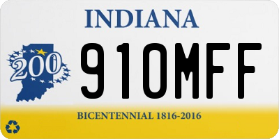 IN license plate 910MFF