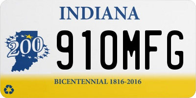 IN license plate 910MFG