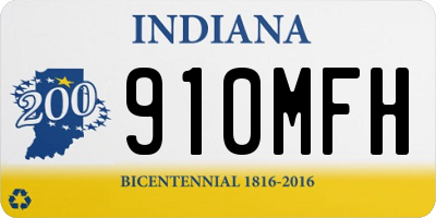 IN license plate 910MFH
