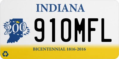 IN license plate 910MFL