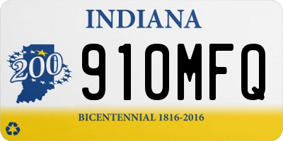 IN license plate 910MFQ