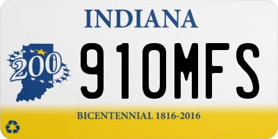 IN license plate 910MFS