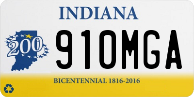 IN license plate 910MGA
