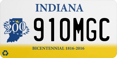 IN license plate 910MGC