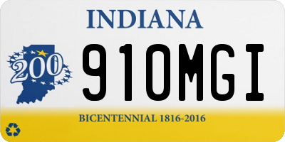 IN license plate 910MGI
