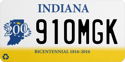 IN license plate 910MGK