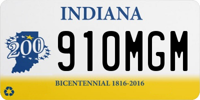 IN license plate 910MGM