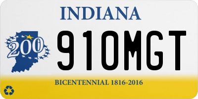 IN license plate 910MGT