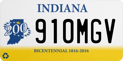 IN license plate 910MGV