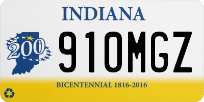 IN license plate 910MGZ