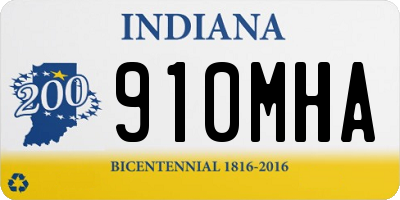 IN license plate 910MHA