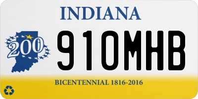 IN license plate 910MHB