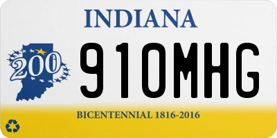 IN license plate 910MHG