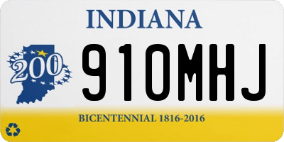 IN license plate 910MHJ