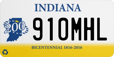 IN license plate 910MHL