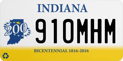 IN license plate 910MHM