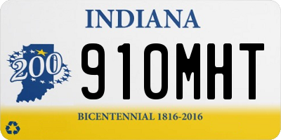 IN license plate 910MHT